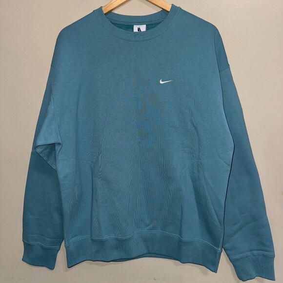 Nike Nikelab Solo Swoosh Men's Fleece Heavyweight Sweatshirt DX1361-464 Mens - Picture 1 of 15